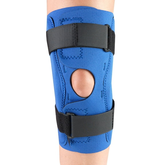 OTC Neoprene Knee Stabilizer Wrap - Hinged Bars, Blue, X-Small