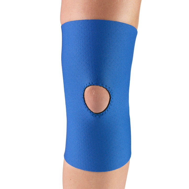 OTC Neoprene Knee Support - Open Patella, Blue, Small 