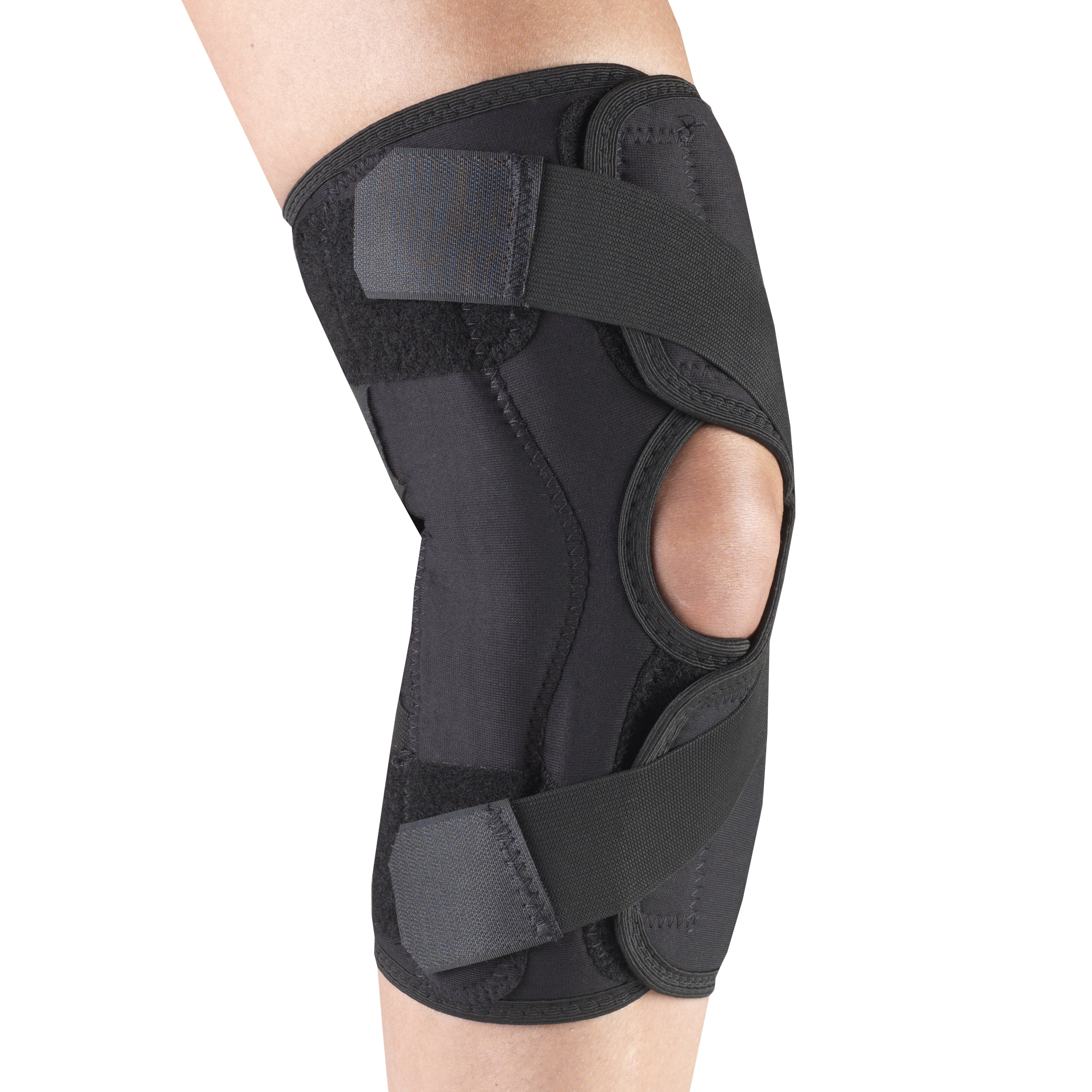 OTC Orthotex Knee Stabilizer Wrap For Osteoarthritis, Right Leg, Black, Large