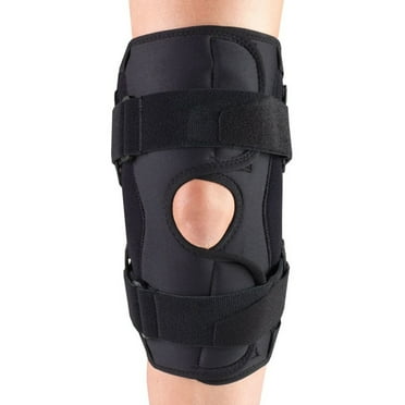 OTC Orthotex Knee Stabilizer Wrap - Hinged Bars, Black, Medium