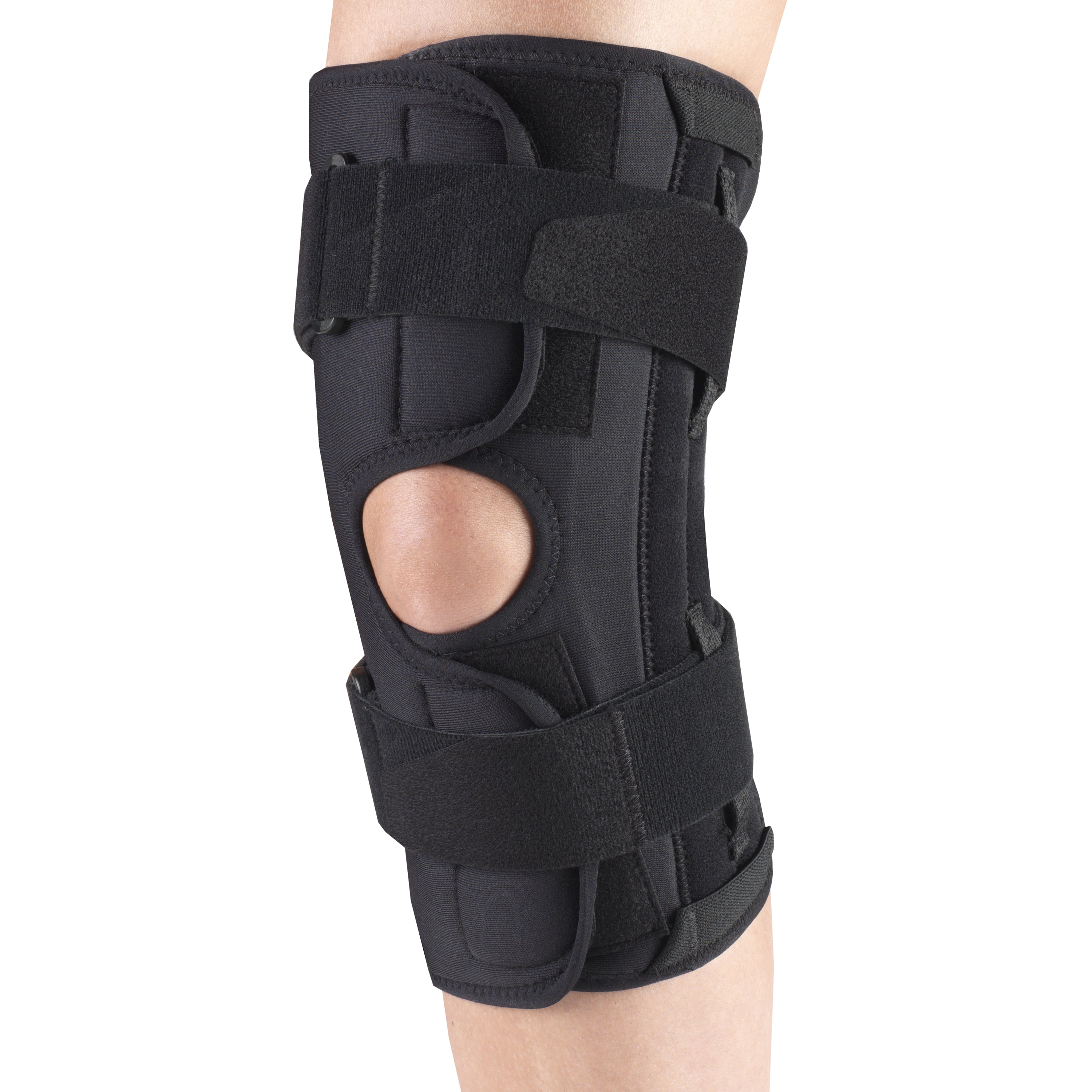 OTC Orthotex Knee Stabilizer Wrap Spiral Stays, Black, XLarge