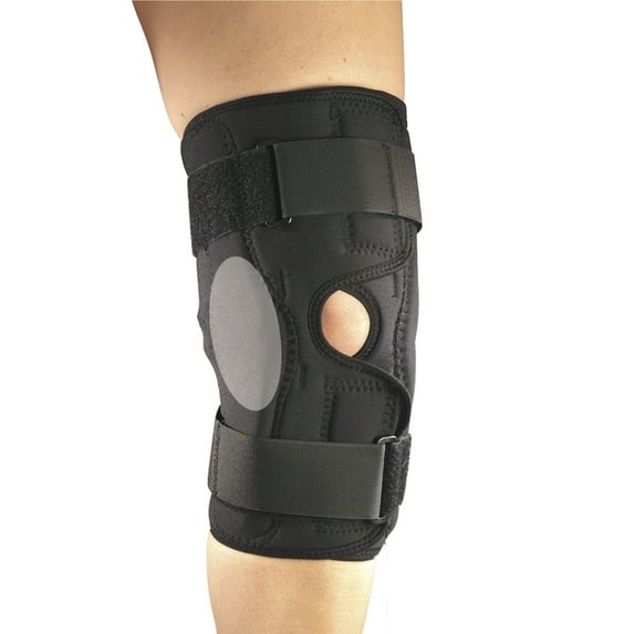 OTC Orthotex Knee Stabilizer Wrap with ROM Hinged Bars, Black, 4X-Large