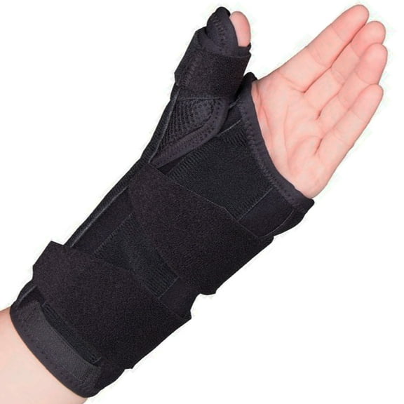 OTC Select Series 8" Wrist - Thumb Splint, Left Hand, Left Hand, Black, X-Small