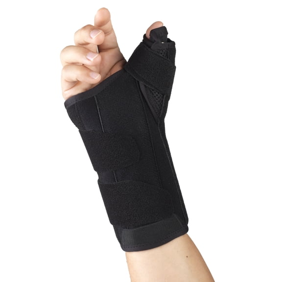 OTC Select Series 8" Wrist - Thumb Splint, Right Hand, Right Hand, Black, X-Small