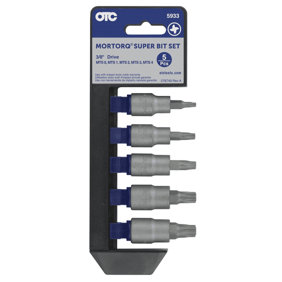 OTC Tools 5933 5 Piece MORTORQ SUPER Bit Socket Set