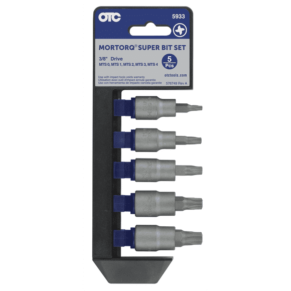 OTC Tools 5933 5 Piece MORTORQ SUPER Bit Socket Set