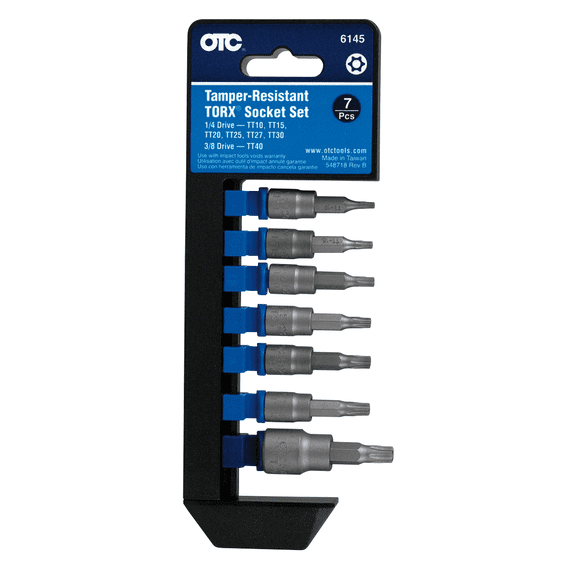OTC Tools 6145 7 Piece Tamper Resistant Torx Bit Set