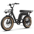 thumbnail image 1 of OTD Electric Bike for Adults, 1800W Peak 28MPH, 48V 26Ah 20" Fat Tire Ebike, Dual 48V 13Ah Removable Battery 160 Miles, Dual Seat, Lockable Suspension, 7-Speed, 4 Modes & Smart App, Commuting E bike, 1 of 9