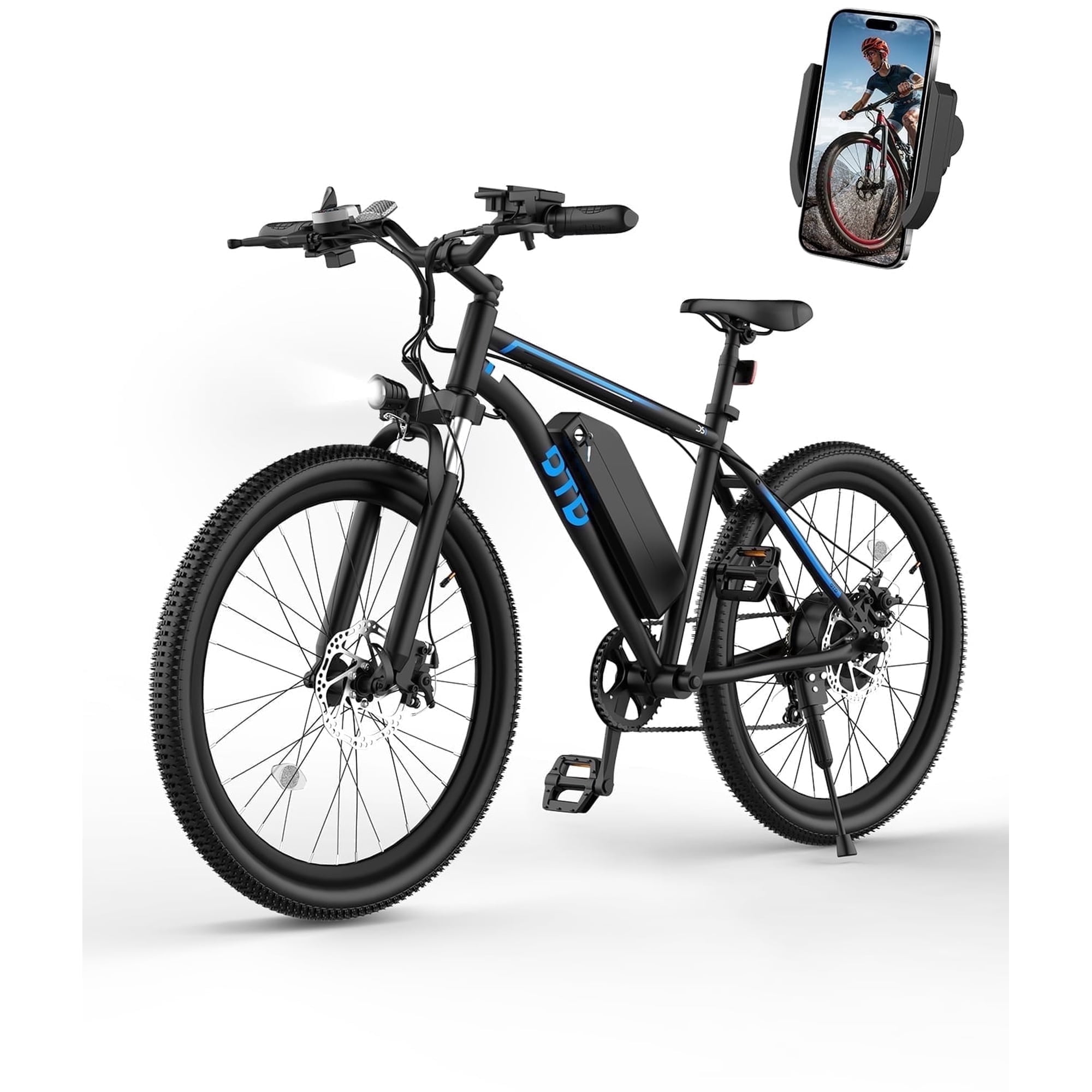 OTD Electric Bike for Adults,1200W 28MPH Electric Bicycles,26" Montain Bike,90 Miles 624Wh Removable Battery,7-Speed Ebike Mobile Phone Holder UL2849