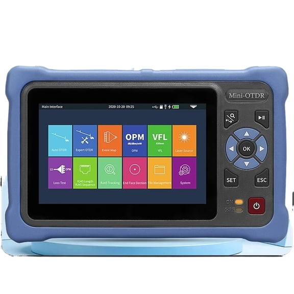 OTDR 100KM Fiber Optic Reflectometer 1310/1550nm 26/24dB Touch Screen VFL OLS OPM Event Map Ethernet Cable Tester ,High Precision Diagnostic