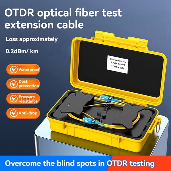 OTDR Launch Cable Box Optical Fiber Test Extension Cable 1000 Meter Dead Zone Eliminator Fiber Optic Cable Test Tool A