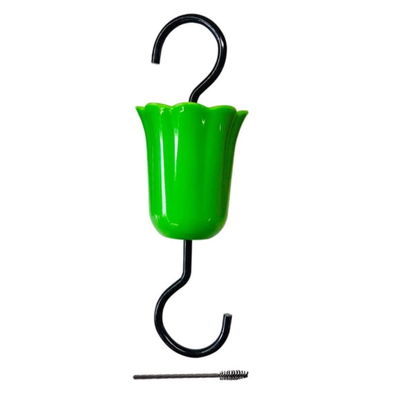 OTEMRCLOC 1PC Bird Feeder Accessories Multifunctional Hooks Hanger, Ant Guard Moats for Hummingbird Feeder Flower Insect Moat for Wild Bird Feeder with Brushes