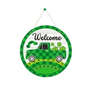OTEMRCLOC St. Patrick's Day Saint Patricks Day Decorations丨Irish Day Themed Party Porch Decoration Four Leaf Green Hat Door Sign