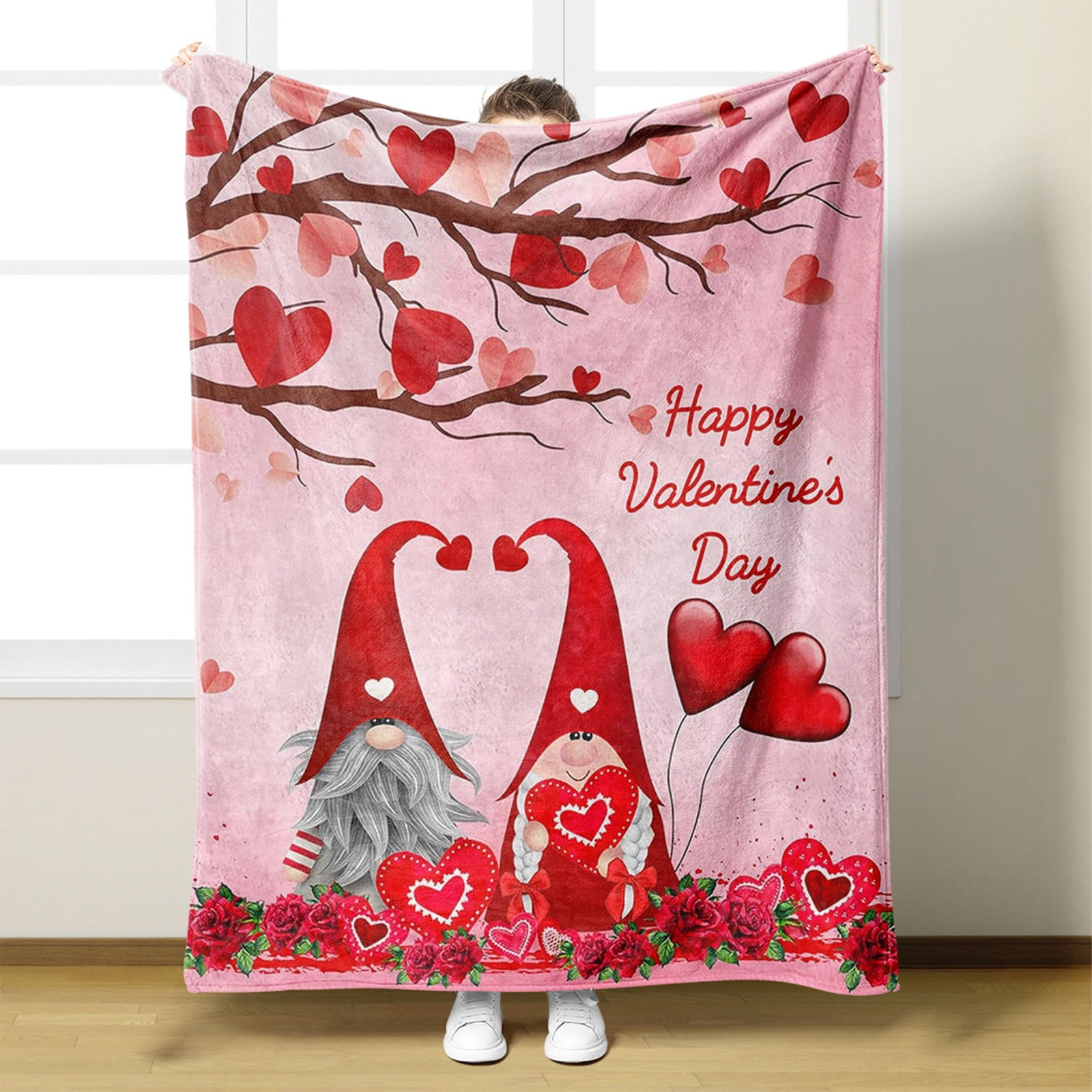 OTEMRCLOC Valentine's Day Weighted Blankets 75×100 Facecloth Digital Printing Blanket Bed