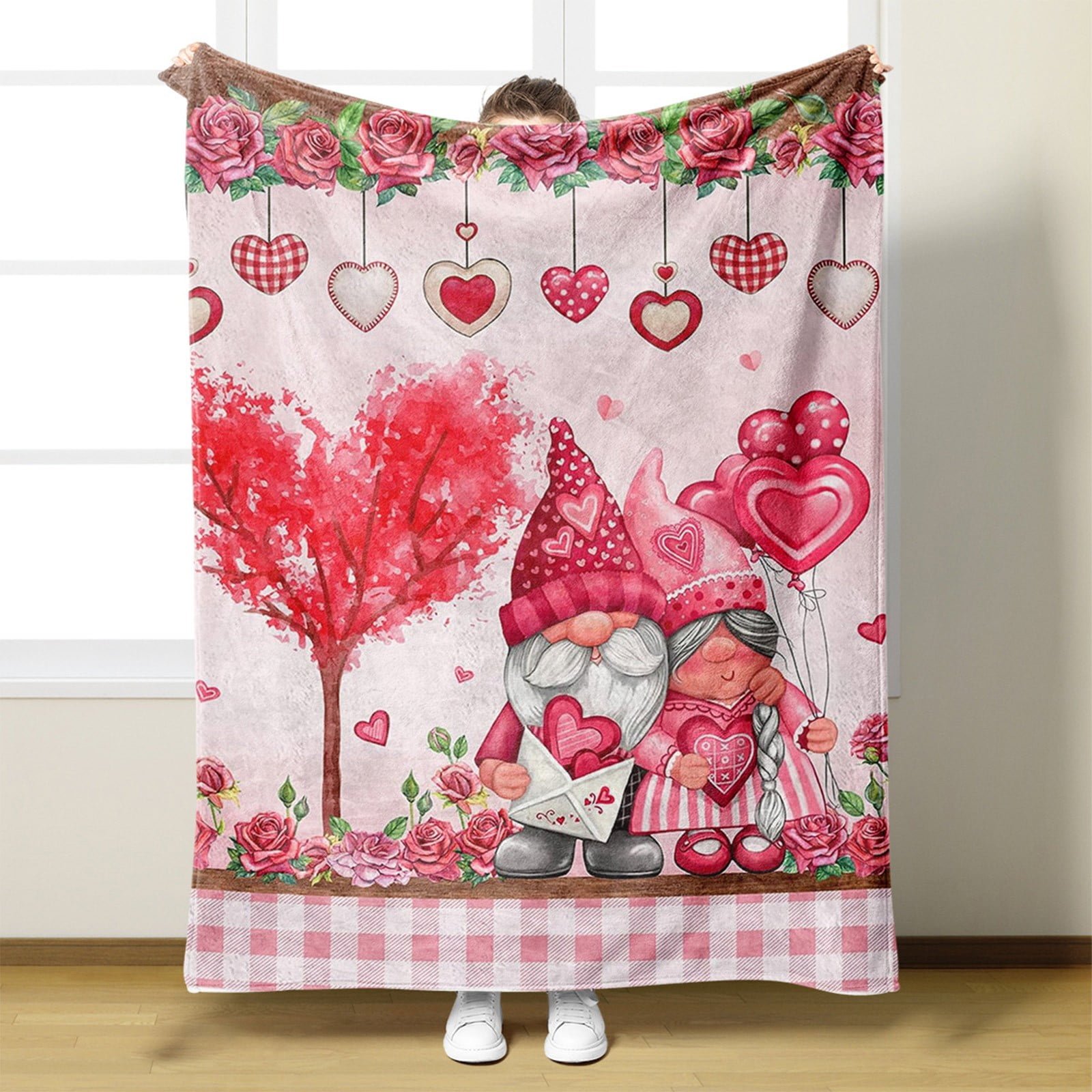 OTEMRCLOC Valentine's Day Weighted Blankets丨75×100 Facecloth Digital Printing Blanket Bed