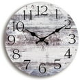 thumbnail image 1 of OTEMRCLOC Wall Clock, 10 Inch Marble White Non-Ticking Kitchen Clock Decor, Rustic Vintage Country Retro Decorative Wall Clocks Battery Operated for Bathroom Bedroom Living Room Office, 1 of 8