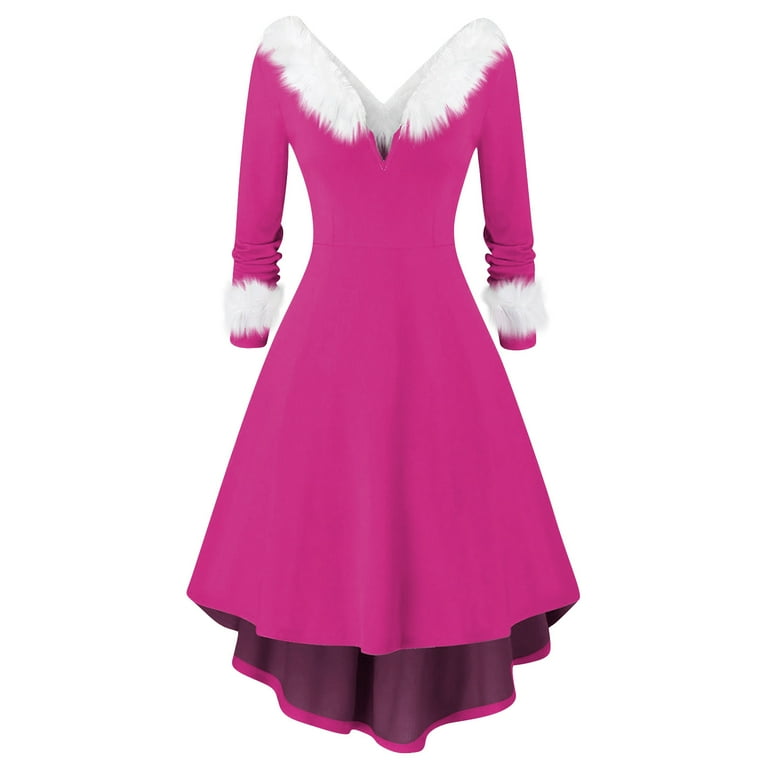 Check V Neck Long Sleeve Dresses Check V Neck Long Sleeve Dresses
