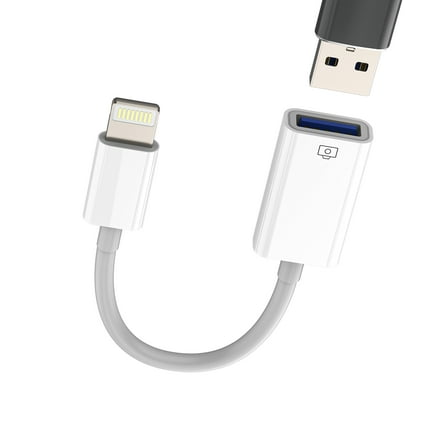 Lightning Male to USB Female Adapter for iPhone14 13 12 pro max for iPad Digital Camera OTG 3.0 Data Transfer Dongle Flash Drive Memory Card Reader for Apple Aux Cord Hub Keyboard Mouse Car Converter