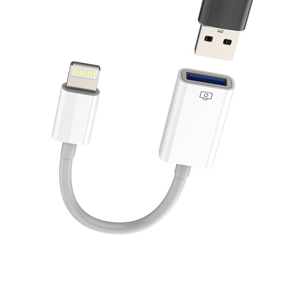 Lightning Male to USB Female Adapter for iPhone14 13 12 pro max for iPad Digital Camera OTG 3.0 Data Transfer Dongle Flash Drive Memory Card Reader for Apple Aux Cord Hub Keyboard Mouse Car Converter