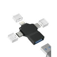 thumbnail image 1 of USB C Lightning Micro USB A Male to OTG Adapter(3in1)for iPhone16 15 Pro Max Type C OTG 3.0 Cable Camera Thunderbolt Converter for iPad Macbook Android Port Flash Drive Compatible for Samsung S25 S24, 1 of 7