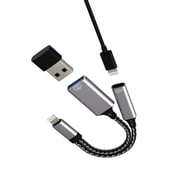 Lightning to USB Adapter2in1for iPhone 14 13 Pro for iPad Adaptor Dual Port OTG 3.0 Charger Dongle for Apple MFi Certified Camera Memory Stick Card Reader Transfer Photo Mouse