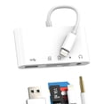 thumbnail image 1 of Lightning to SD Card Reader USB 3.5 mm audio charger Adapter(5in1)for iPhone 14 13 12 Pro Max Digital Camera OTG 3.0 Micro SD Memory Stick Flash Drive Accessories for Apple TF Transfer Photo for iPad, 1 of 7