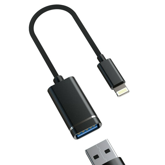 Lightning Male to USB Female Adapter OTG 3.0 for iPhone 14 13 12 11 Pro Max for Apple MFi Certified Digital Camera Cable SD Card Reader Flash Drive Keyboard Hub for iPad Air Lighting Car Adaptor