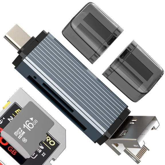 USB C Micro USB A lightning to SD Micro SD Card Reader Adapter Camera TF Memory Storage for iPhone 16 15 14 Pro Max for iPad MacBook Flash Drive Android Compatible for Samsung S25 Photo Transfer