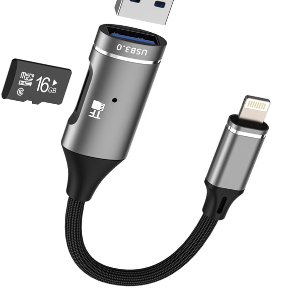Lightning to USB 3.0 Adapter for Iphone 14 13 Pro Max TF Card Reader for Apple mfi certified Cable Digital Camera for Ipad Flash Drive OTG Micro SD Lighting Phone Transfer Adaptador Connection