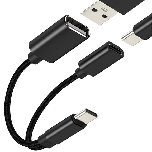 USB OTG Adapter USB C Splitter Digital Camera Cable Type-C Charging Converter to Charger Dual Power Thunderbolt Flash Drive 3.0 Connector for iPhone 17 16 15 Pro Max for Apple Compatible with Samsung