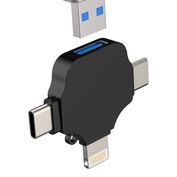 Lightning Male to USB Female Adapter for Apple IPhone15 Pro Max Plus for iPad OTG Cable Micro Type C Android Thunderbolt 3 Port Adaptador Conector Micro USB C Cell Phone Camera,Flash
