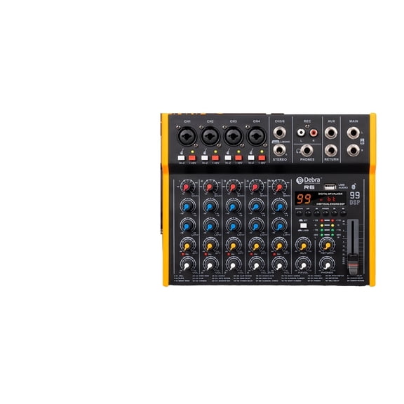 OTG Metal Mixer DJ Console Mini4 With Bluetooth 48V Power Delay Repaeat Effect For Sound Mixing Console PC Recording ,Easy to Operate