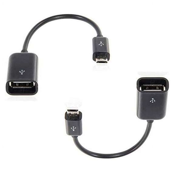 OTG MicroUSB Compatible with your Android Tablets, Windows, PC , Mice, Digital Camera's with Full Speed On-The-Go Power (BLACK 2 Pack)
