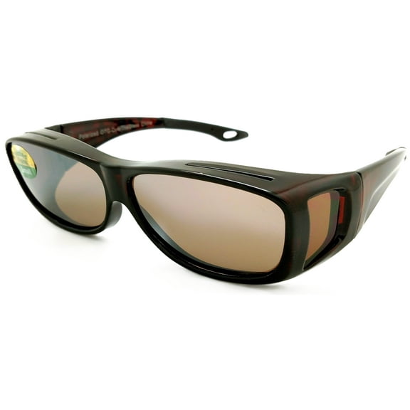 OTG Over-The-Glasses Small Polarized Brown Lens Ventilated demi frame sideview