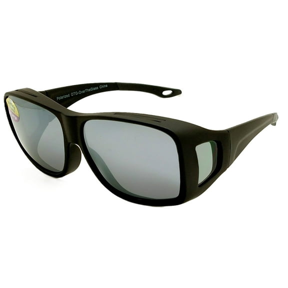 OTG Over-The-Glasses XL Polarized Gray Lens Ventilated Black frame sideview
