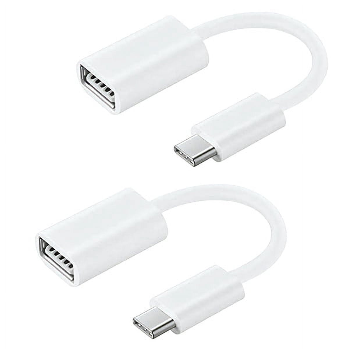 OTG USB-C 3.0 Adapter (2 Pack) Compatible with Android Tablets/ Winds/ PC /Mice/Digital Camera's for multi use functions such as keyboard/thumb drives/mice/etc. (WHITE)