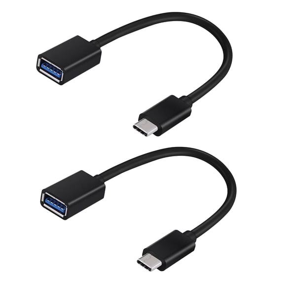 OTG USB-C 3.0 Adapter (2 Pack) Compatible with Apple iPhone 13, 13 Pro, 13 Pro Max, 13 Mini to Quick Multi-Use functions to backup, keyboard, mice, thumb drives, saves, more