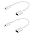 thumbnail image 1 of OTG USB-C 3.0 Adapter (2 Pack) Compatible with Asus ROG Phone II Ultimate Edition to Quick Multi-Use functions to backup, keyboard, mice, thumb drives, saves, more (WHITE), 1 of 6