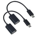 thumbnail image 1 of OTG USB-C 3.0 Adapter (2 Pack) Compatible with Samsung Galaxy A72 4G/5G/A32 5G/A52 5G for multi use functions such as keyboard/thumb drives/mice/etc. (BLACK), 1 of 3