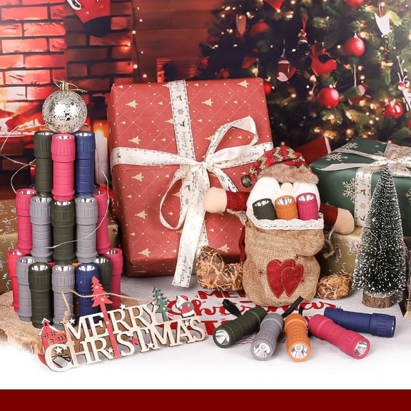 OTGFRF-10-Pack Professional Outdoor Mini Flashlights Set, Super Bright 100 Lumen LED Flashlights, Small Flashlights Pack with 30-Piece AAA Dry Batteries Included