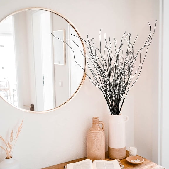 OTGFRF-10Pcs 30" Curly Willow Branches, Artificial Flowers Twigs Decorative Sticks Stem, Dry Bendable Tree Branches for DIY Craft Home Room Wedding Floor Vase Garden Farmhouse Decor