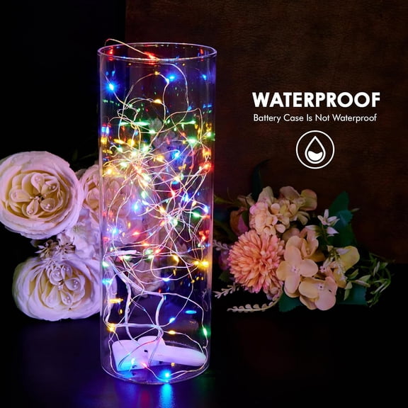 OTGFRF-12 Pack Fairy Lights Battery Operated String Lights7FT 20LED Waterproof Silver Wire Christmas Lights Outdoor,Firefly Mini Lights for Bedroom Party Birthday Wedding Home Decor