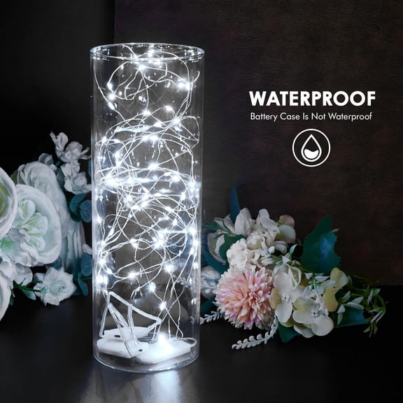 OTGFRF-12 Pack Fairy Lights Battery Operated String Lights7FT 20LED Waterproof Silver Wire Christmas Lights Outdoor,Firefly Mini Lights for Bedroom Party Birthday Wedding Home Decor