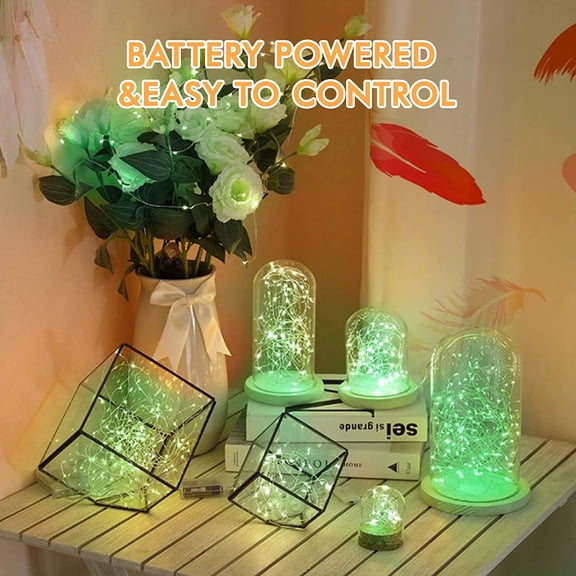 OTGFRF-12 Pack Fairy Lights Battery Operated String Lights7FT 20LED Waterproof Silver Wire Christmas Lights Outdoor,Firefly Mini Lights for Bedroom Party Birthday Wedding Home Decor