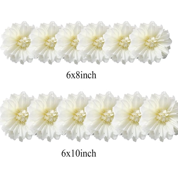 OTGFRF-12pcs 8in 10in Paper Flowers Tissue Flowers Pom Paper Pom Poms Hanging Paper Flowers Wall Backdrop Wedding Party Flower Decorations DIY Art Craft Blooms for Birthday Baby shower Nursey decor c
