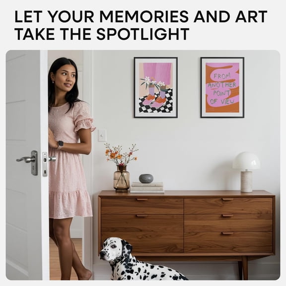 OTGFRF-12x17 Picture Frame Black, High End Metal 12x17 Poster Frames with Mat 10x15 for Photo, 12 x 17 Black Frame Matted to 10 x 15 inch Print, 17x12 Thin Frame, Tempered Glass, Wall Kit, Set of 1