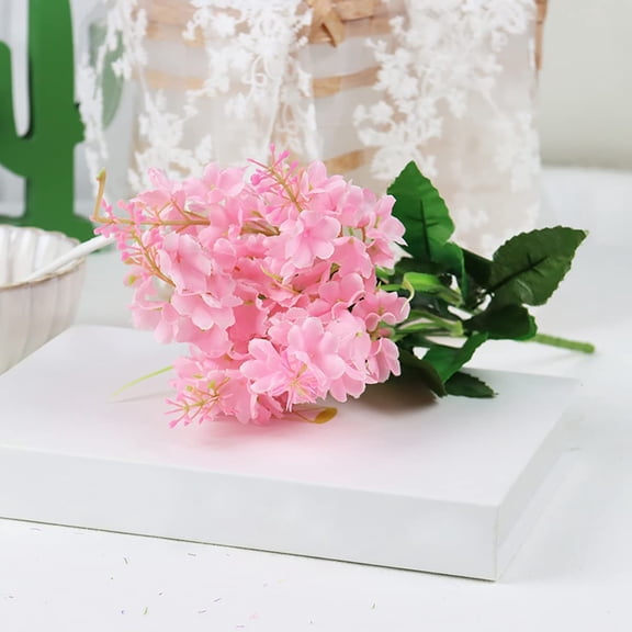 OTGFRF-13.78 inch Artificial Hyacinth Flower Bouquet, Silk Hyacinth Flowers Fake Flower with Stem Faux Hyacinth Flowers for Home Office Wedding Decoration,Pink