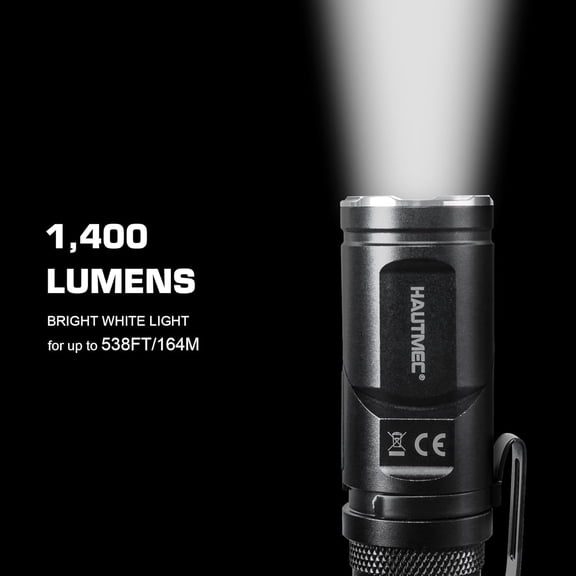 OTGFRF-1400 Lumen Rechargeable Flashlights LED EDC Flashlight with 90 Degree Flashlight Swivel Head 5 Modes Pocket Flashlights Magnetic Base for Camping, Working, Outdoor, Hiking, Emergency