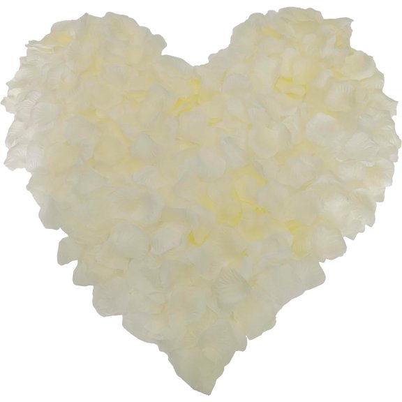 OTGFRF-1500 PCS Separated Artificial Ivory Rose Petals,Ivory Silk Petals for Romantic Night for him for her Set, Faux Flower Girl Petals for Weddings Valentine Day Party Romantic Decoration