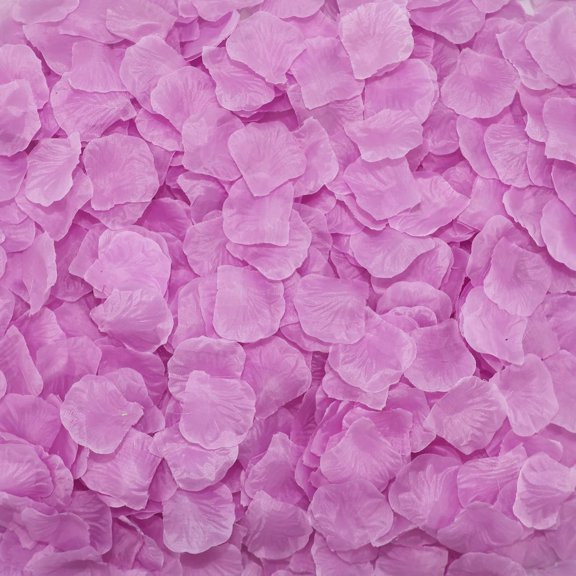 OTGFRF-1500 PCS Silk Rose Petals for Valentine's Day,Fake Rose Petals for Romantic Night,Wedding,Proposal Anniversary Flower Decorations(Separated,Scented,Baby Purple)
